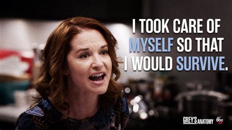 I took care of myself so I would survive | Grey anatomy quotes, Greys anatomy, Best grey's ...