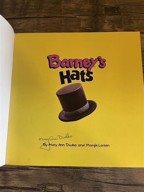 SIGNED COPY Barney’s Hats Soft Cover Book Mary Ann Dudko Barney And Friends | eBay