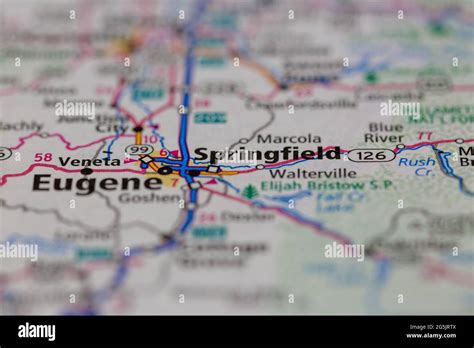 Springfield oregon on a map hi-res stock photography and images - Alamy