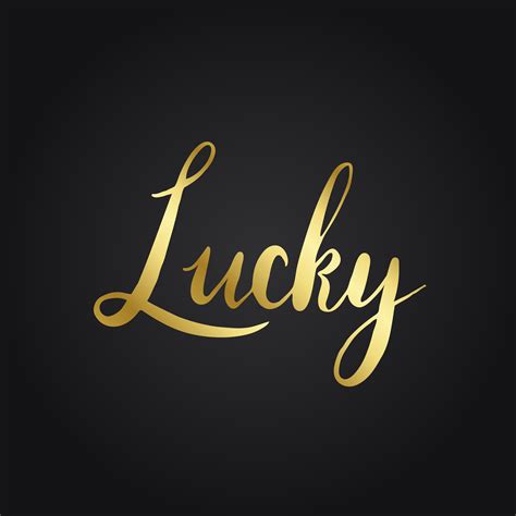 Lucky word typography style vector - Download Free Vectors, Clipart ...