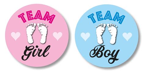 Buy Baby Gender Reveal Party Games Stickers, Team Girl, Team Boy Baby Shower Games (48) Online ...