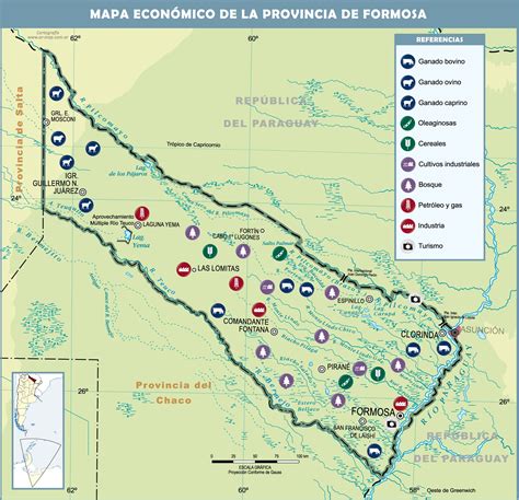 Economic map of the Province of Formosa | Gifex