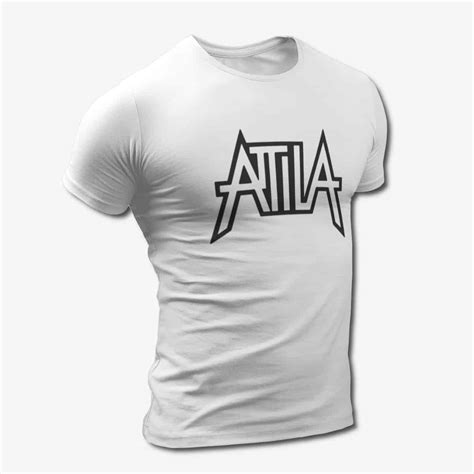 Attila T-Shirt, Attila Band Logo White Tee Shirt, Power Metal Merchandise – Metal Band T-Shirt ...