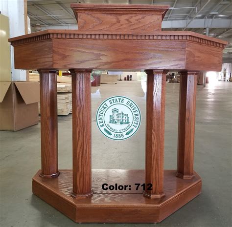 Wood with Acrylic Pulpit, Podium, Lectern Custom No 6 – Podiums Direct