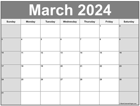 March 2024 calendar | free printable calendars