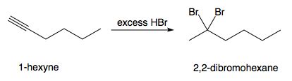 Which of the following is the major product when 1-hexyne is treated ...