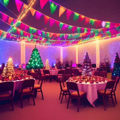 Liminal space party night with christmas decorations - Arthub.ai