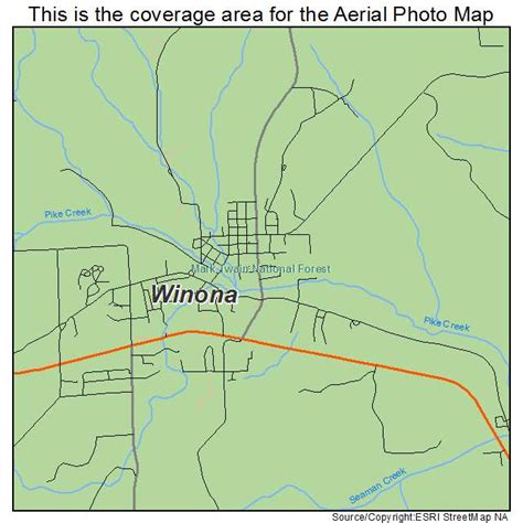 Aerial Photography Map of Winona, MO Missouri