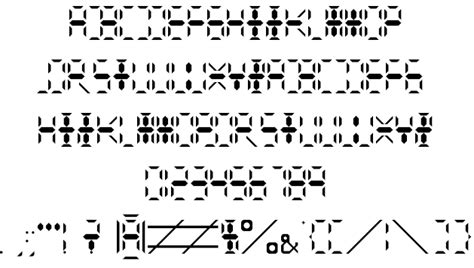 Calculator Digits Windows font - free for Personal