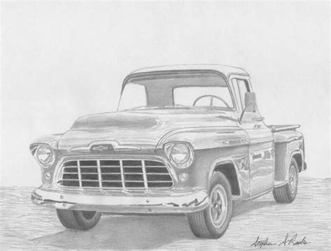 Chevy Truck Drawings In Pencil