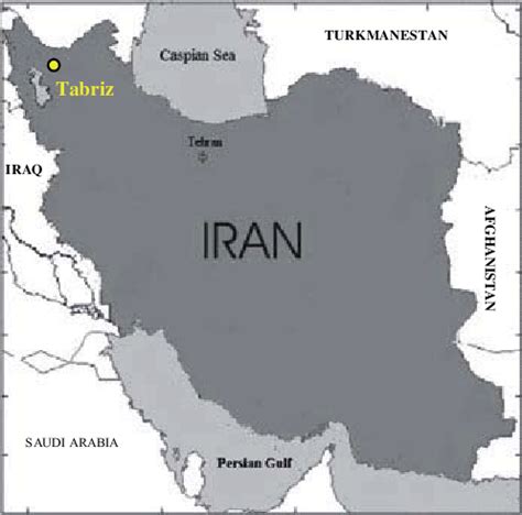 Tabriz location on Iran map. | Download Scientific Diagram