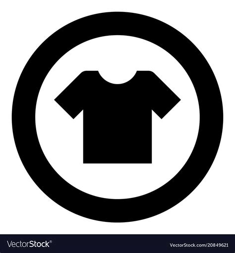 T-shirt icon black color simple image Royalty Free Vector