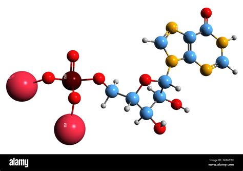 3D image of Disodium inosinate skeletal formula - molecular chemical ...