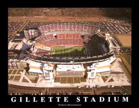 Gillette Stadium "From Above" New England Patriots Gameday Aerial Poster Print - Aerial Views ...