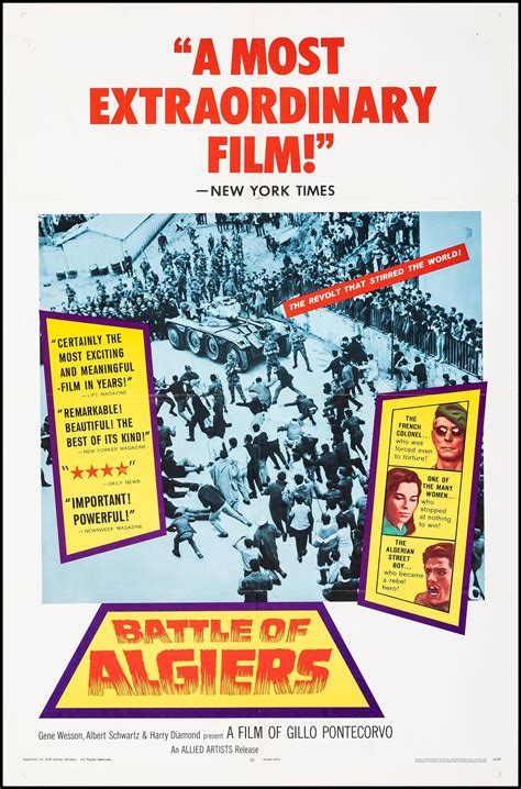 The Battle of Algiers Movie Poster | 1 Sheet (27x41) Original Vintage ...