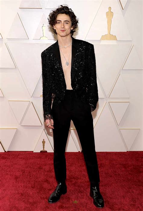 Timothée Chalamet Goes Shirtless in Louis Vuitton at 2022 Oscars