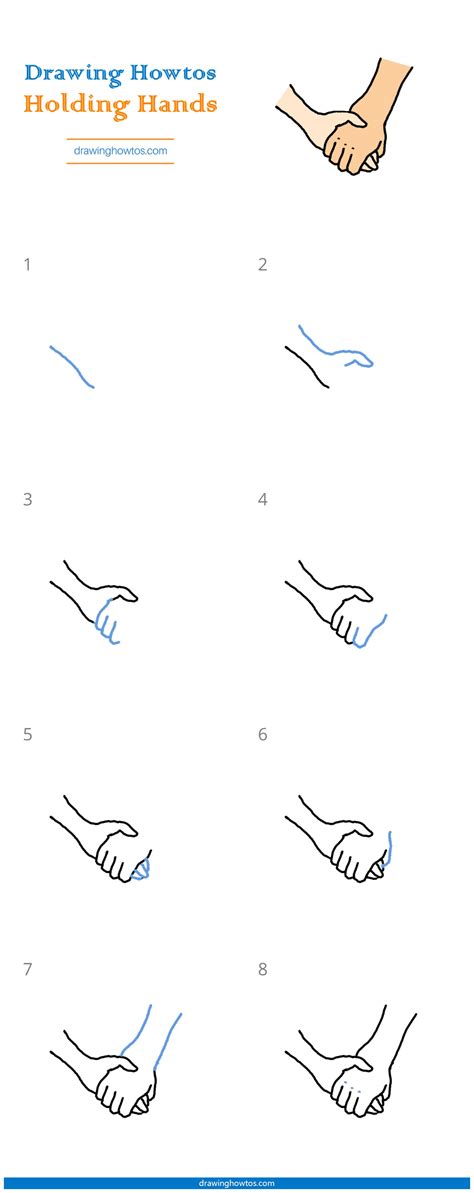 How to Draw Holding Hands - Step by Step Easy Drawing Guides - Drawing Howtos