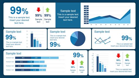 Blue Scorecard Dashboard Design - SlideModel