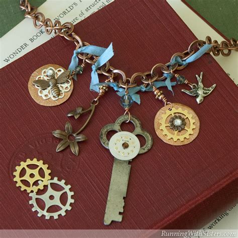 Steampunk Lavaliere Necklace - Running With Sisters