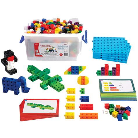 Buy edxeducation Linking Cubes Classroom Set - Includes 500 Construction Blocks in 10 Colors ...