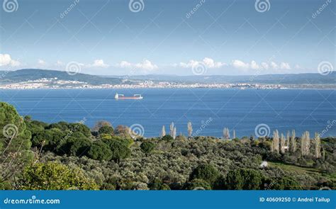 The strait of Dardanelles stock photo. Image of strait - 40609250