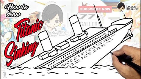 Titanic Ship Sinking Drawing