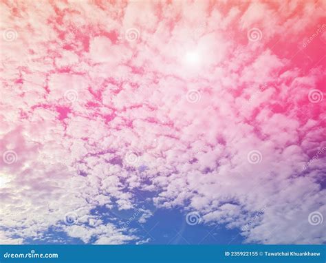 The Pinkish-purple Sky and Bright Beams of Sunlight Stock Image - Image ...