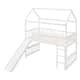 Wood House Loft Bunk Bed Frames with Slide, Ladder & Storage Under Bed - Bed Bath & Beyond ...