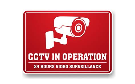 Premium Vector | Cctv camera surveillance warning with flat design vector