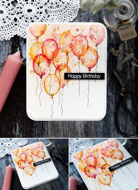 Faux Watercoloured Birthday Balloons + Blog Hop