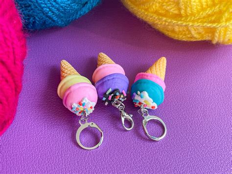 Mini Ice Cream Cone Stitch Markers for Crocheters and Knitters - Etsy