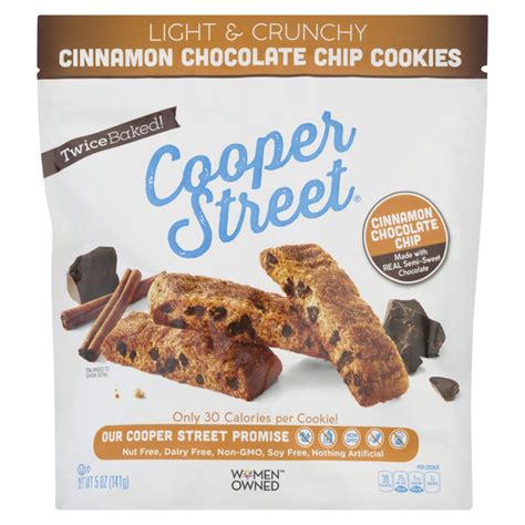 Save on Cooper Street Light & Crunchy Cookies Cinnamon Chocolate Chip ...