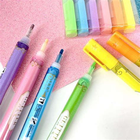 Glitter Marker 6 colors | Space Stationery