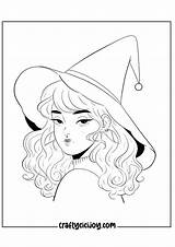 Witch Coloring Pages 30 Free PDF Printables  CraftyCiciJoy sketch template