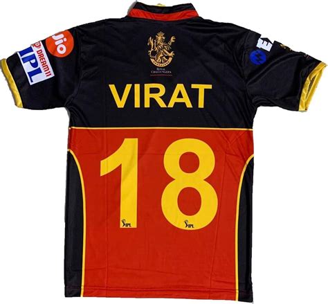 Buy GOLDEN FASHION RCB Royal Challenger BANGALORE Cricket Jersey Fan Version Made 2020 with ...