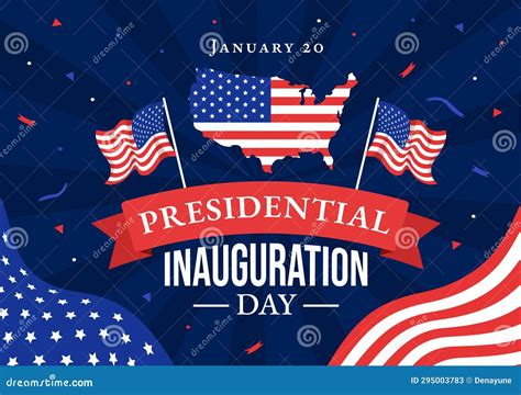 USA Presidential Inauguration Day Vector Illustration January 20 with ...