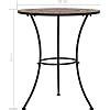 vidaXL Mosaic Bistro Table Outdoor Garden Balcony Side Tables Patio Furniture Plant Desks Brown ...