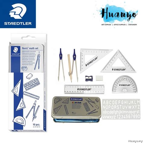 Staedtler Noris Geometry Math Set ( Tin Set of 10, 557-10 )