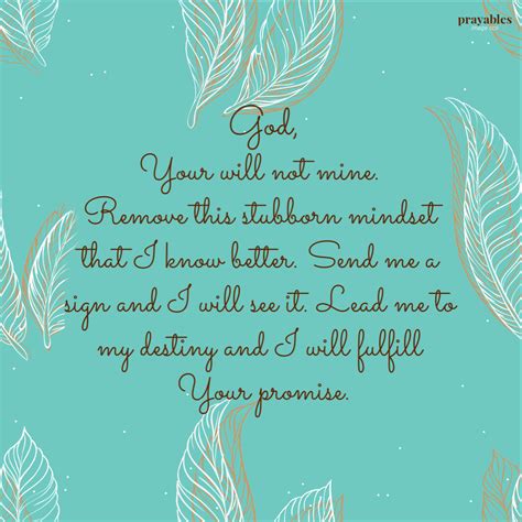 Prayer: God’s Will – Prayables You Promised, Send Me, Destiny ...