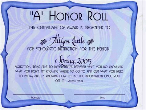 Printable Honor Roll Certificates Zrom Tk Free Awards throughout Honor Roll Certificate Template ...