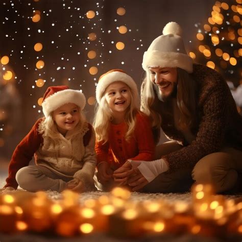 Premium AI Image | Happy Family Christmas