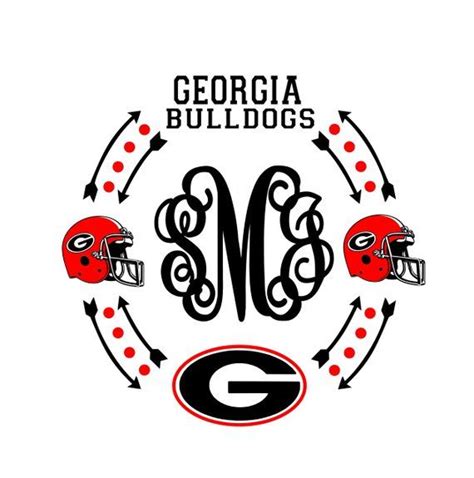 Georgia Bulldogs SVG, monogram Dawgs SVG, Go Dawgs SVG, Silhouette ...