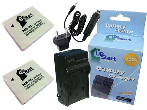 2x Pack - Canon Digital IXUS 70 Battery + Charger with Car & EU ...