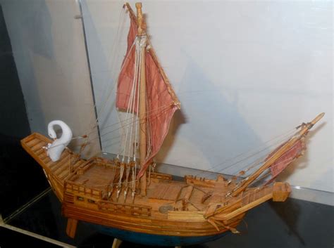 Model of a Roman merchant ship from Fishbourne Roman palace. Photograph by Roman Mysteries ...