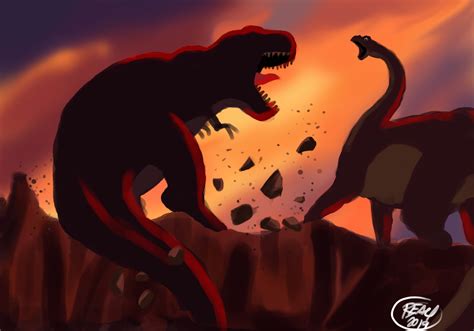 ArtStation - Sharptooth x Littlefoot's Mother