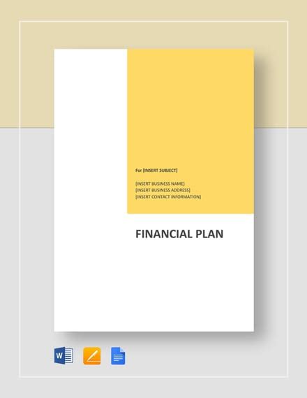 Financial Plan Template - 15+ Word, Excel, PDF Documents Download ...