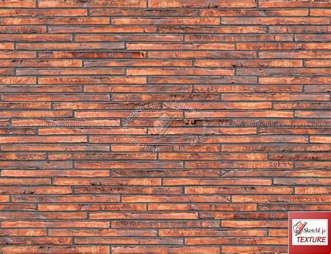 Clay bricks wall cladding PBR texture seamless 21727