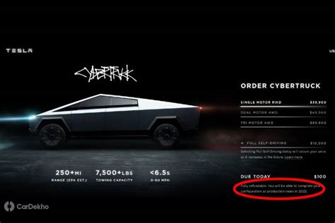 Tesla Cybertruck Production Delayed Till 2022 | CarDekho.com