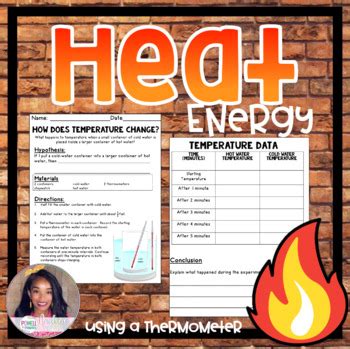 Heat Energy- How does temperature change? Lab Experiment by PowellinPrimary