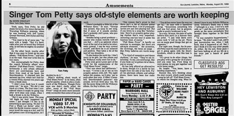 Lewiston Sun Journal - August 28, 1989 - The Petty Archives